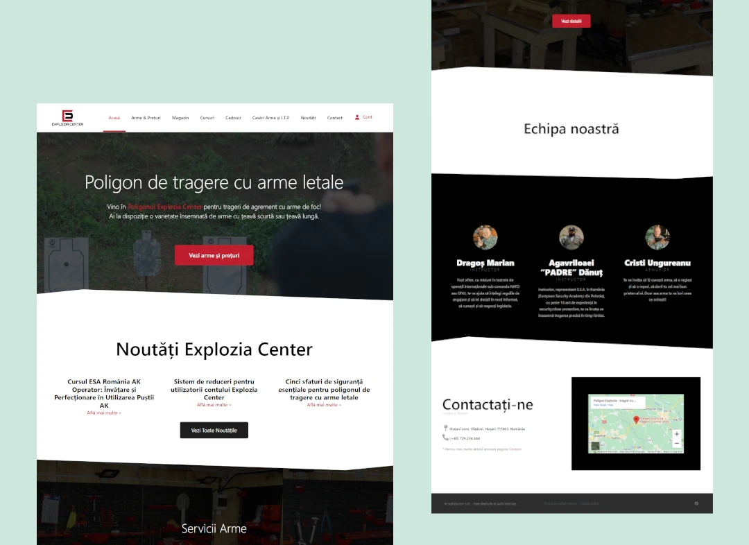 Proiect web design Explozia Center Botoșani